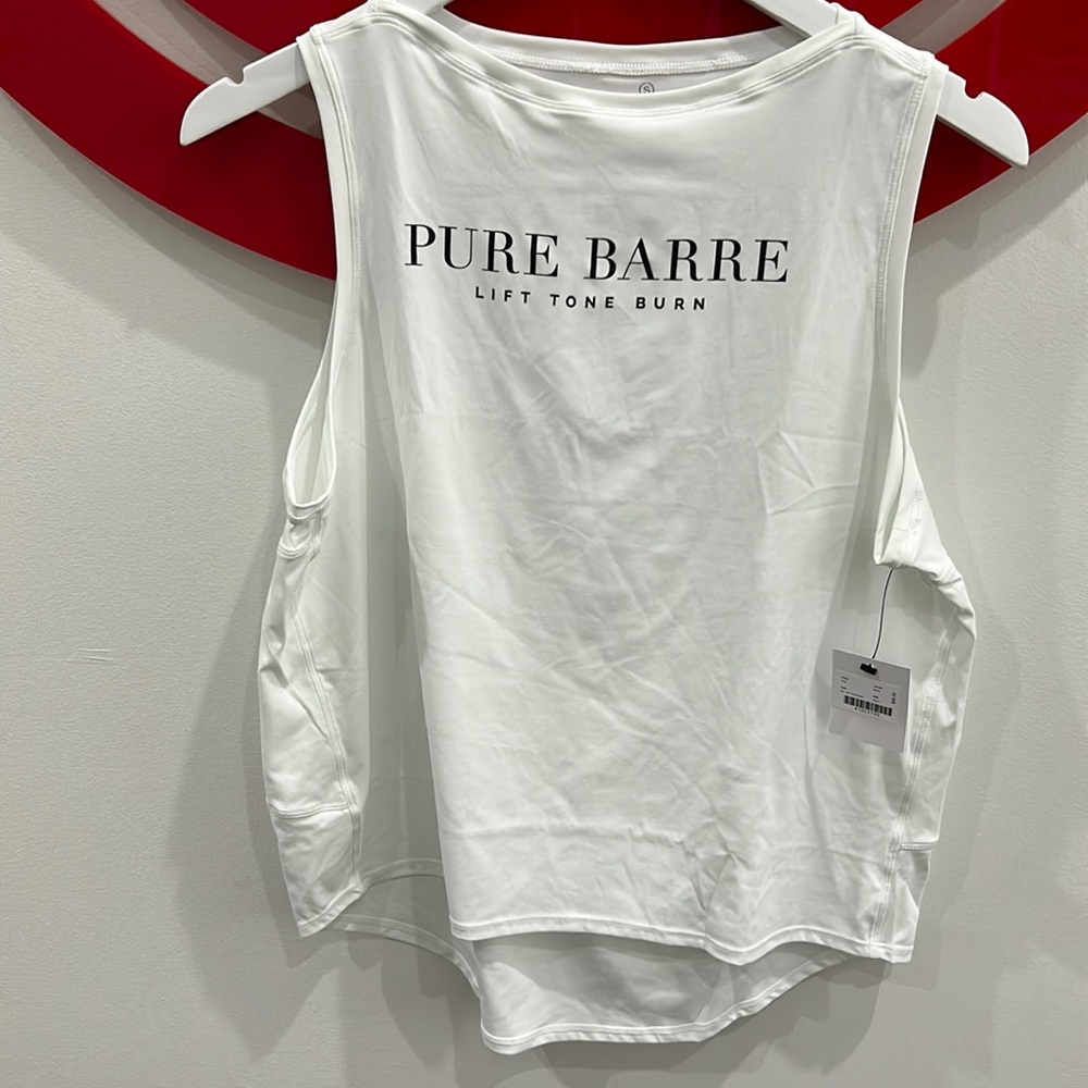Brand New Pure Barre Tank - Lift Tone Burn White - Picture 1 of 3